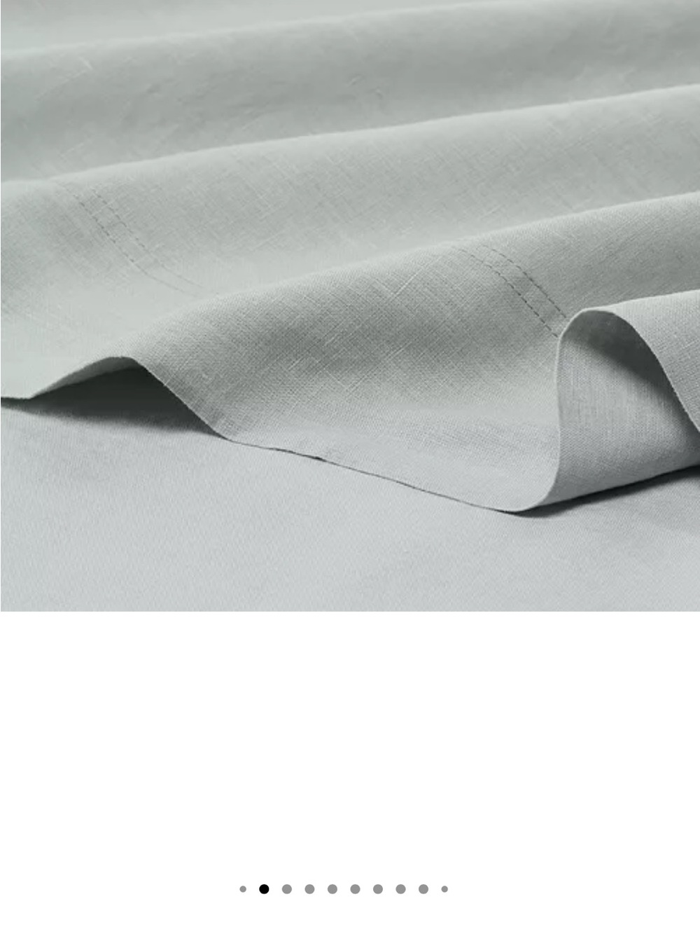 Hudson Park European Linen Fitted Sheet Mist King Luxury Bedding Minimalist Soft